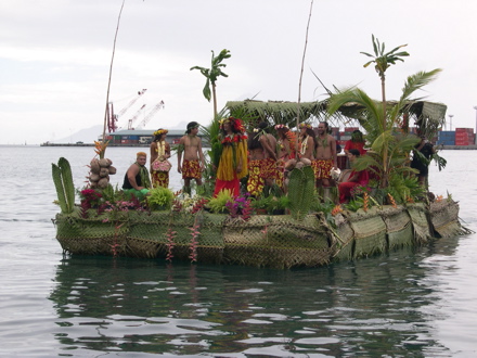 pirogue décorée