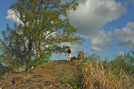 fin du parcours sentier, arrivée au cap Matai'utea