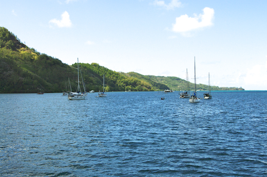 vue sur la baie de Rikitea