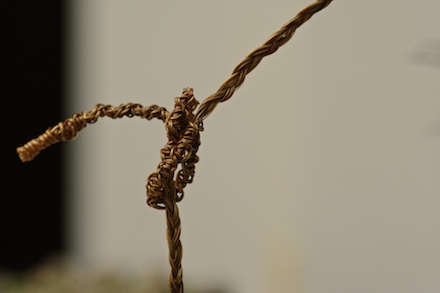 détails de l'attache en fibres de coco