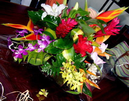 fleurs de Polynésie -composition florale