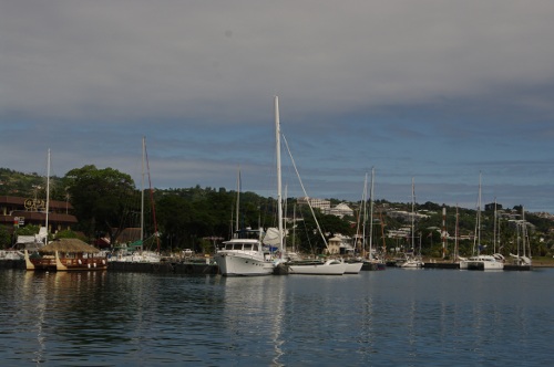 vue sur Papeete depuis le quai