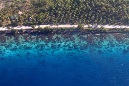 vue aérienne atoll de Fakarava