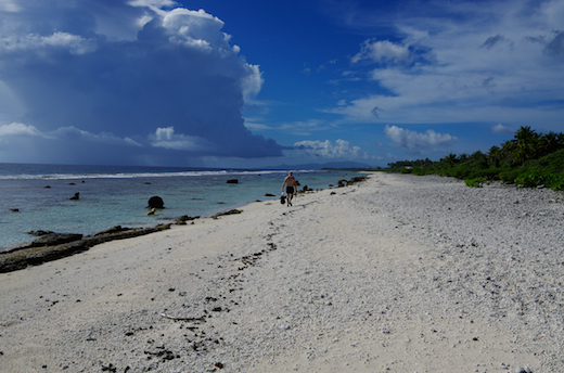 balade plage motu Ome océan, avril 2013
